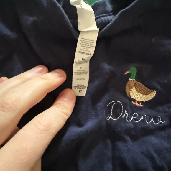 DREW Blue Short Sleeve Tee with Crew Neck - Picture 2 of 2